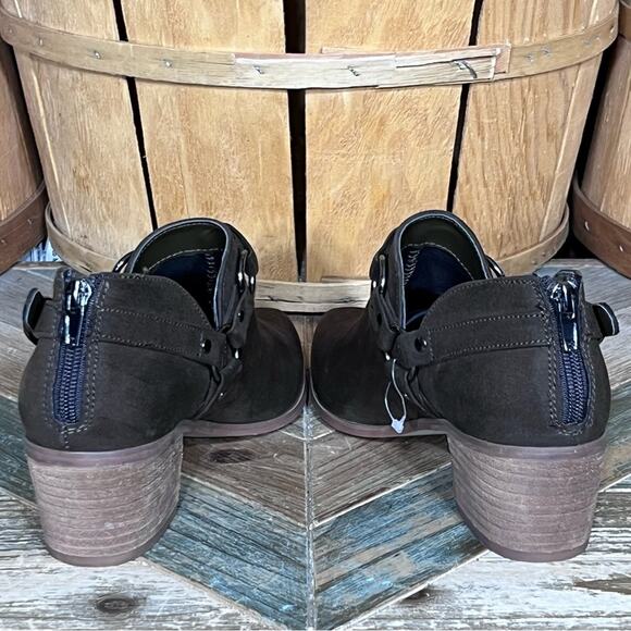 Carlos by Carlos Santana Pointer Harness Brown Faux Suede Zip Ankle Boot Women 8 - Picture 9 of 12